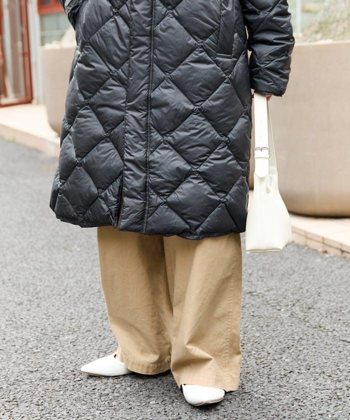 城市可收納連帽長款羽絨服
