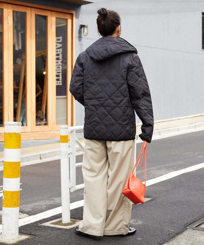 CITY撞色拼接連帽羽絨開衫(羽絨服)
