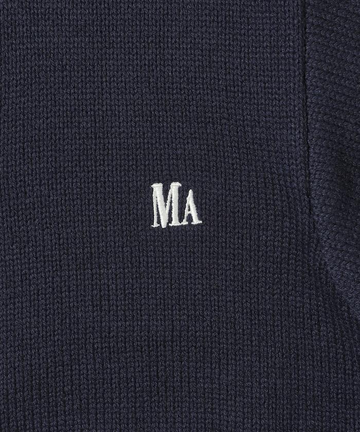 MA簡約刺繡logo圓領針織開衫
