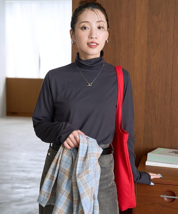 棉花糖觸感高領長袖上衣