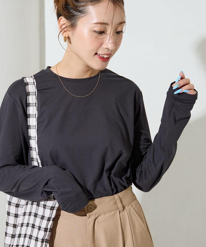 棉花糖觸感圓領長袖上衣