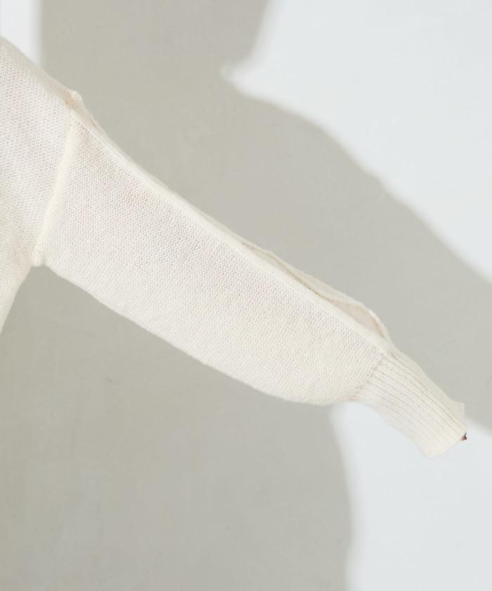 菱形圖案麻花花卉刺繡針織開衫