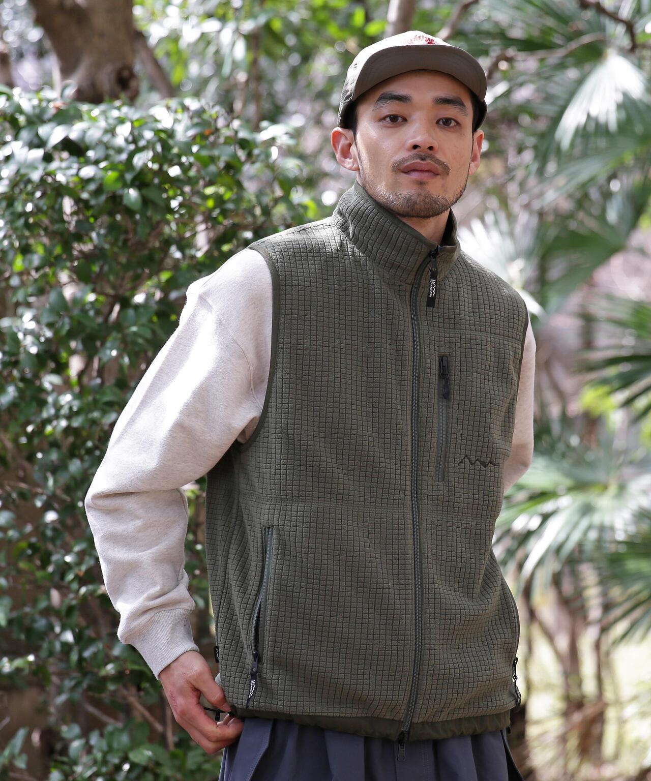 MANASTASH/GRID抓絨可雙面穿馬甲