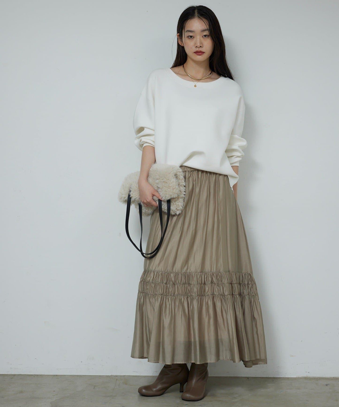 【展現女性魅力】褶皺傘裙