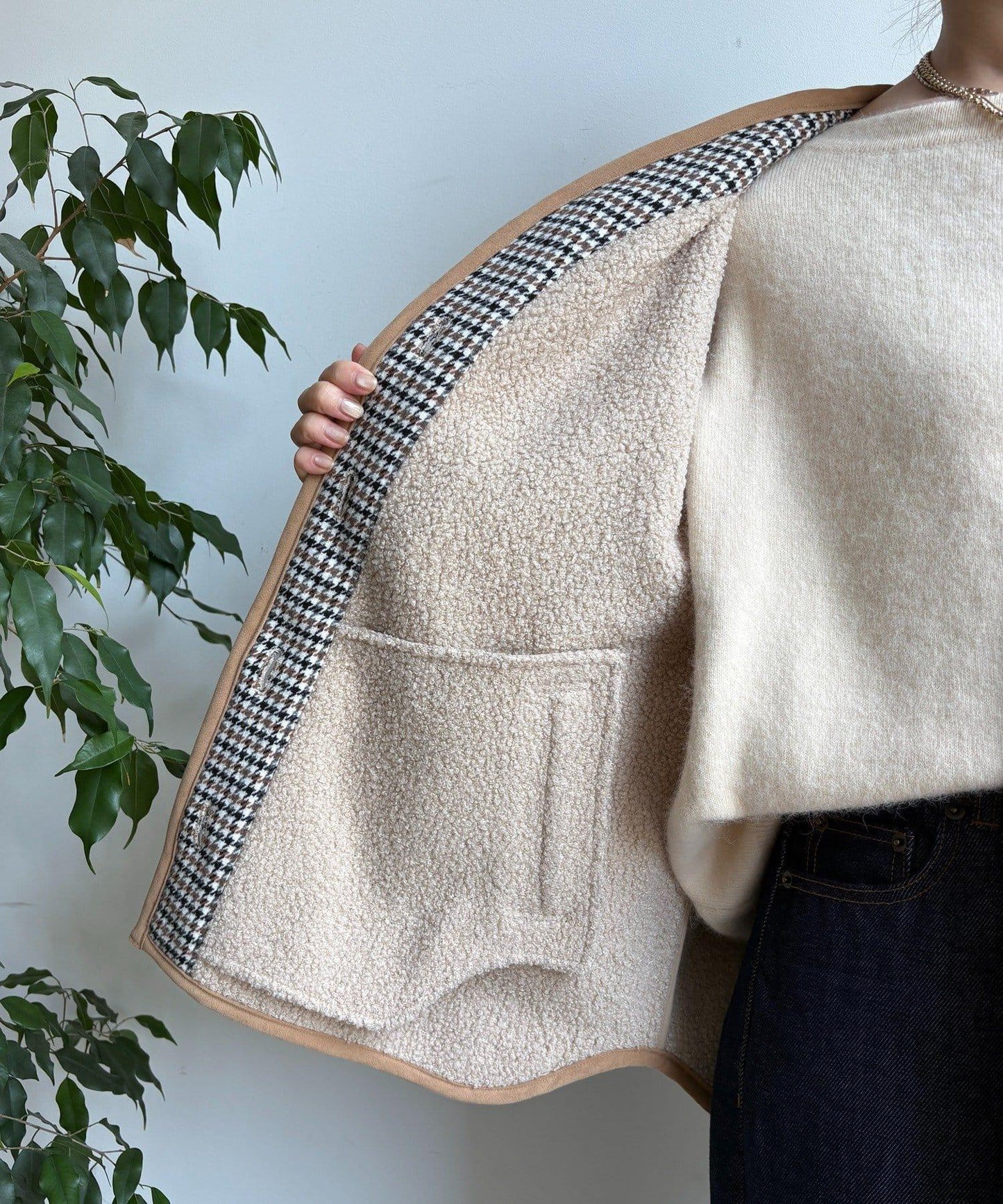 【インフルエンサー SAKURA企畫】格紋中長款外套