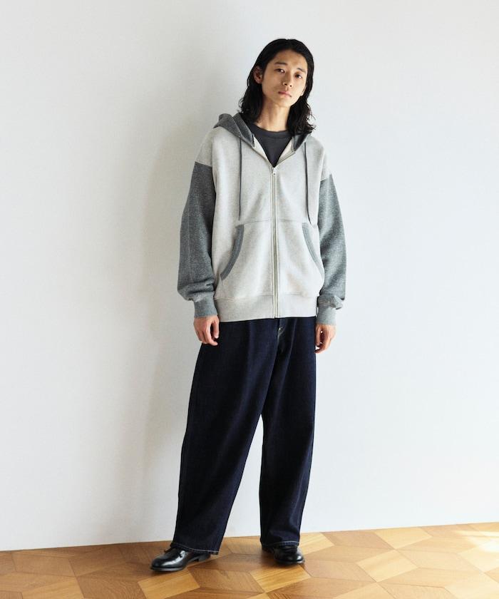 COMFORT HEATHER 復古風格 內刷毛 拉鍊連帽衛衣