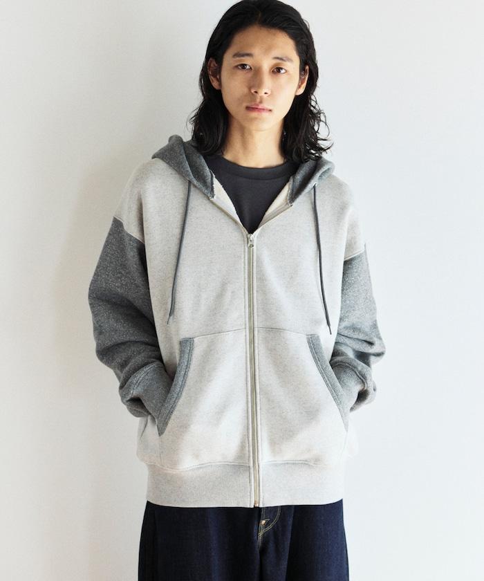 COMFORT HEATHER 復古風格 內刷毛 拉鍊連帽衛衣