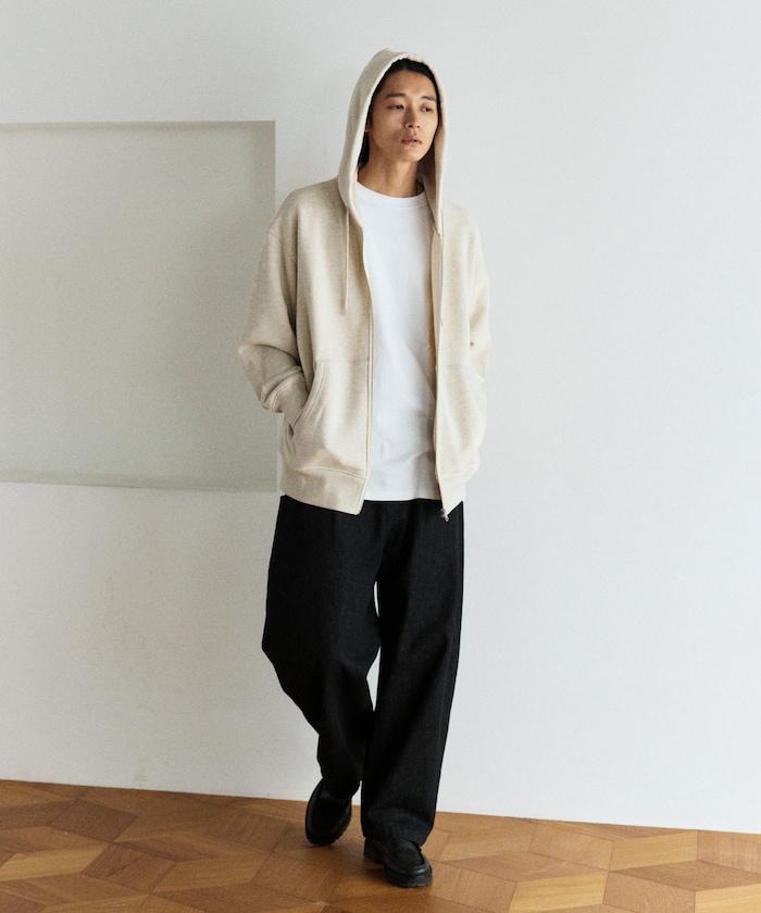 COMFORT HEATHER 復古風格 內刷毛 拉鍊連帽衛衣