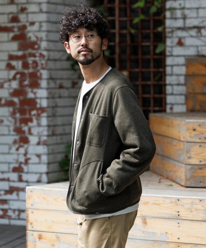 寬鬆版型針織抓絨開衫