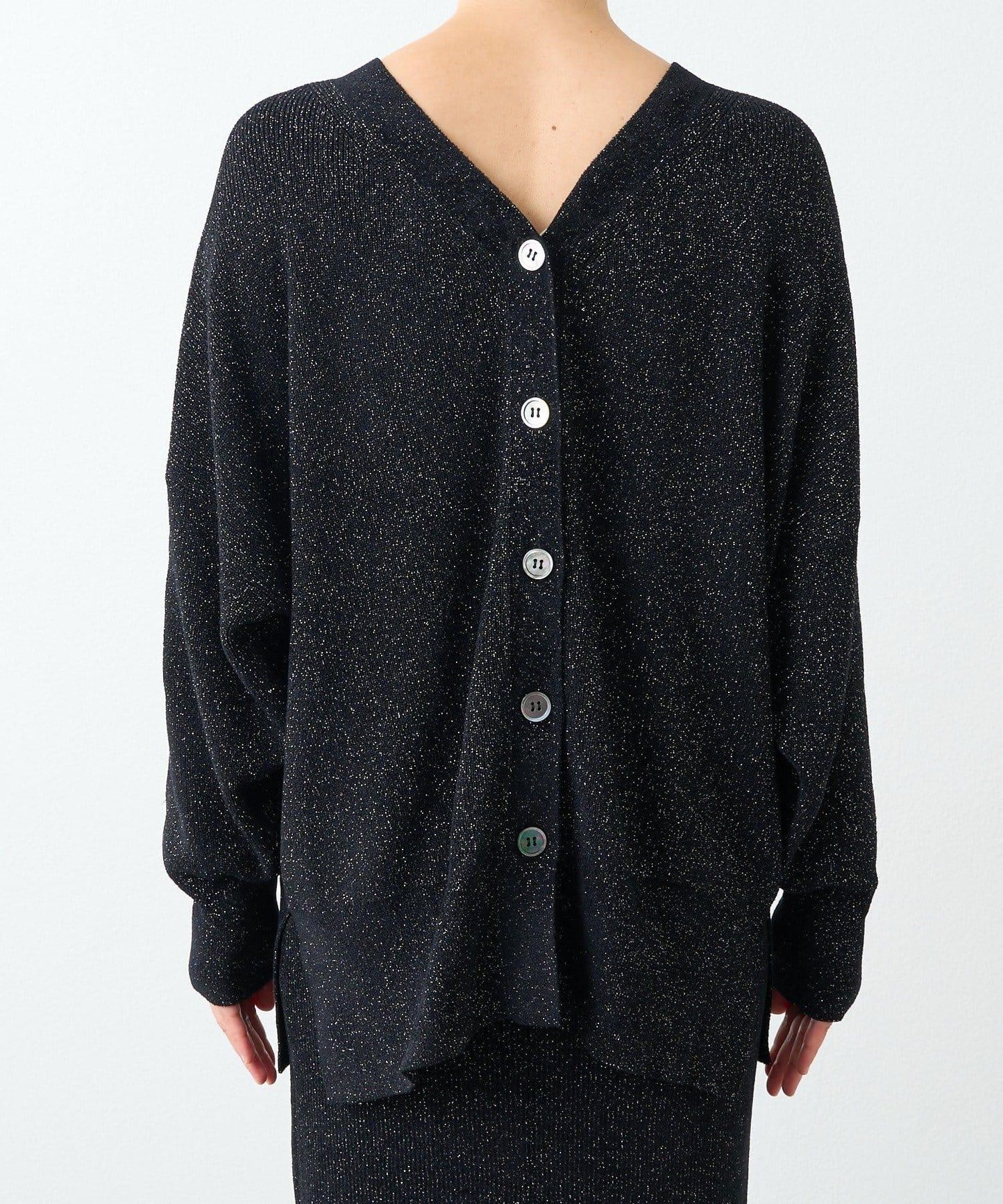 【優雅光澤】亮片毛線兩用開衫/預計11月下旬發貨