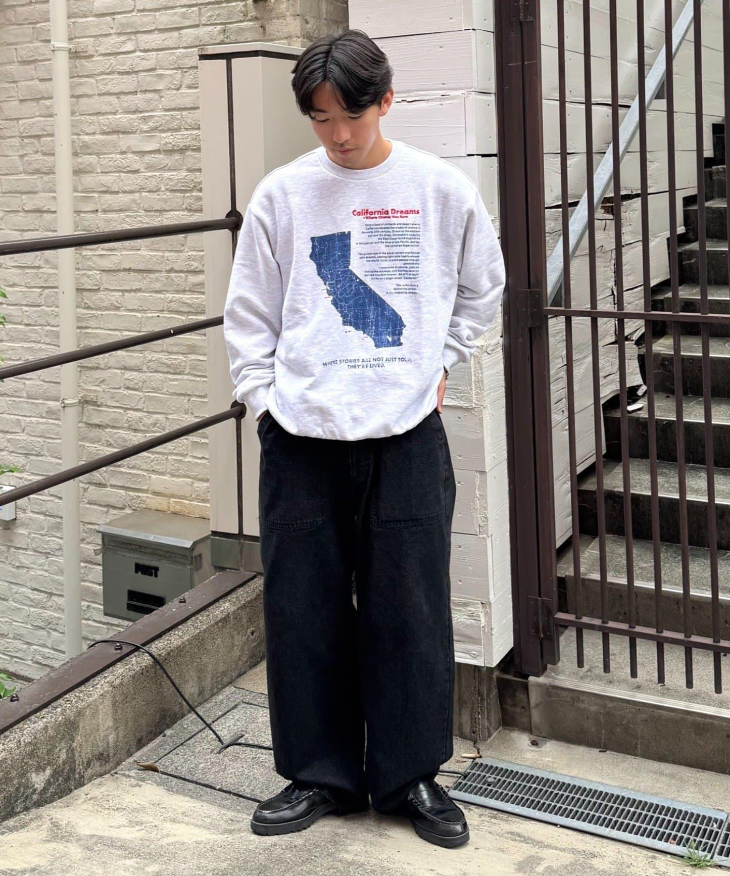【中性款】地圖圖案衛衣套頭衫