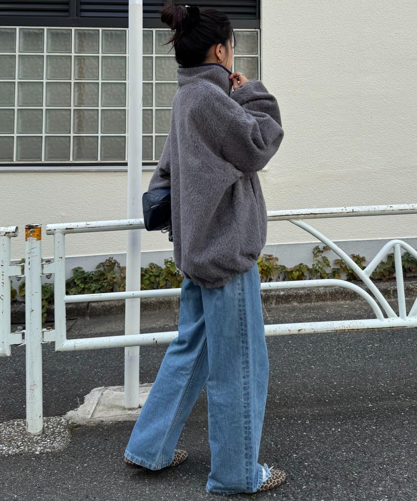 【willow】可雙面穿長絨尼龍套頭衫