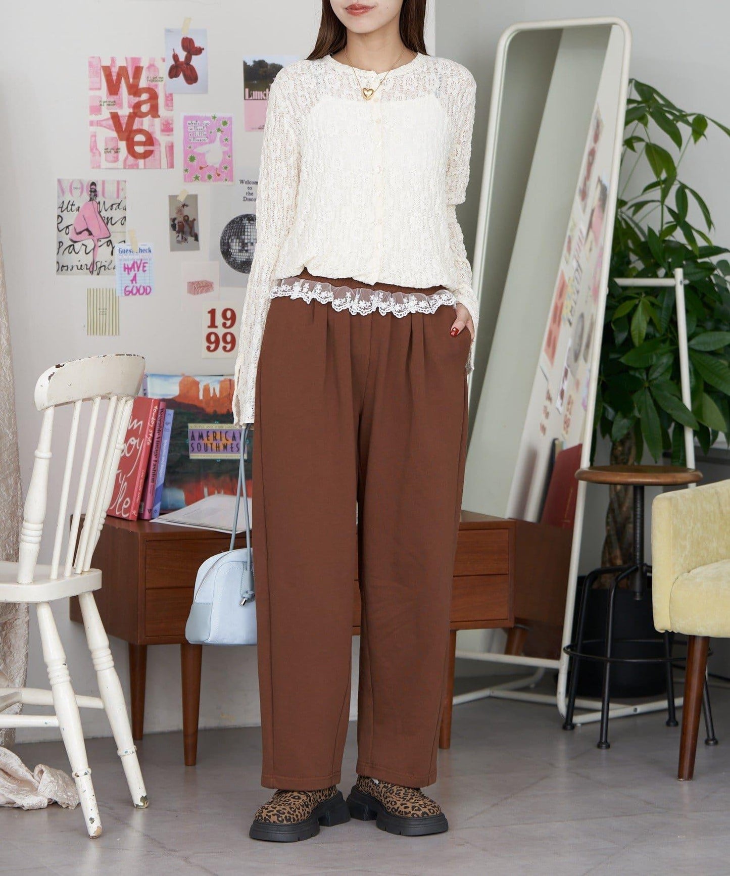 【neutral by ciaopanic】衛衣蕾絲長褲