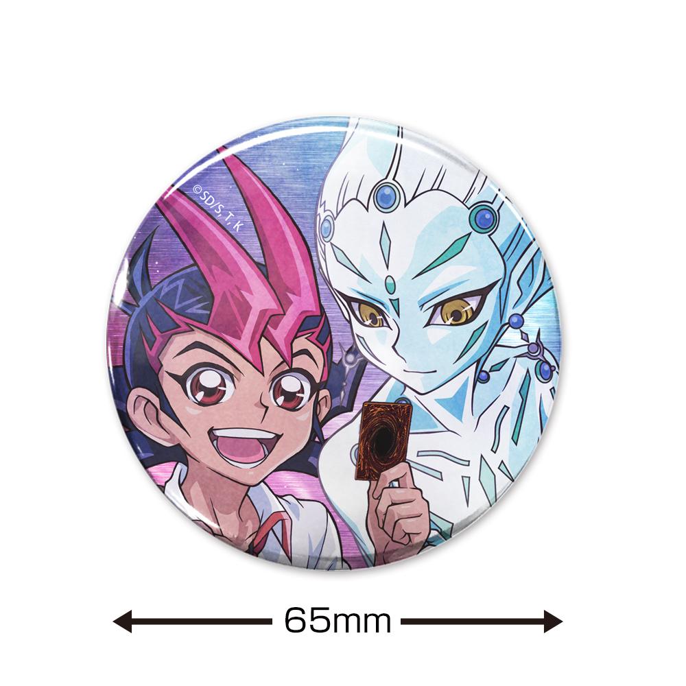 遊戲王ZEXAL 繪製版 九十九遊馬&阿斯特拉爾 65mm徽章 休閒模式決鬥者Ver.