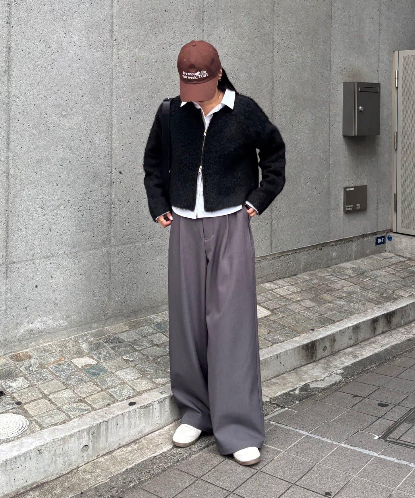 羊毛混紡圈圈紗雙拉鍊開衫