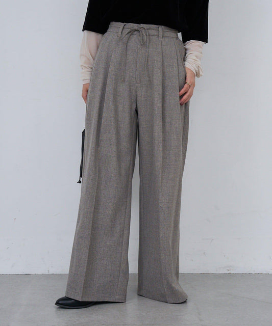 【套裝可搭配/兩種尺碼可選/小個子尺碼】B 腰帶蝴蝶結休閒西裝褲