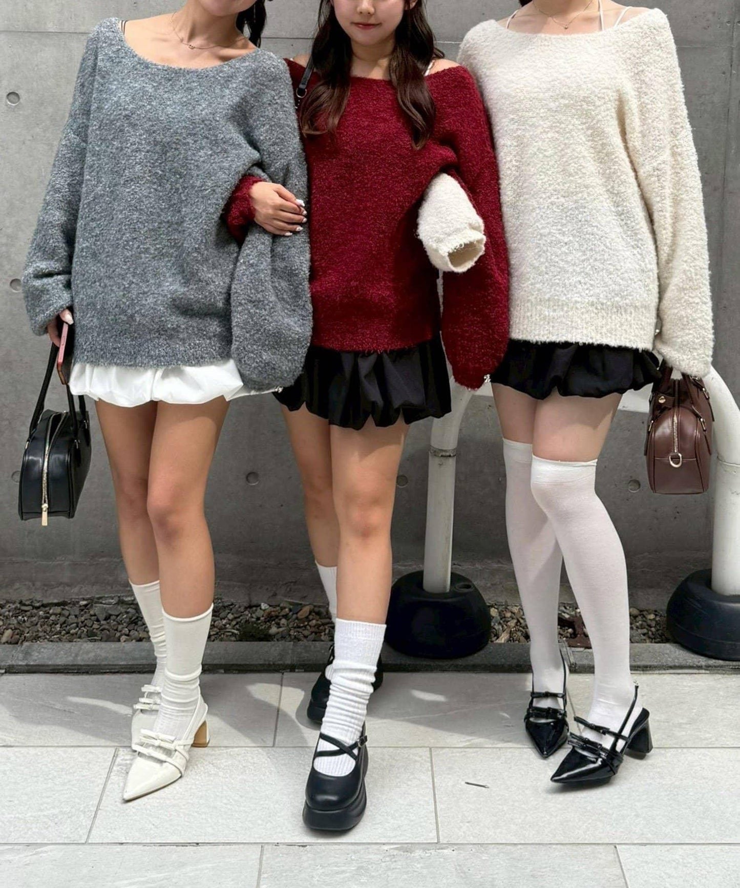 【Ribbon Collection】後背天鵝絨蝴蝶結針織衫