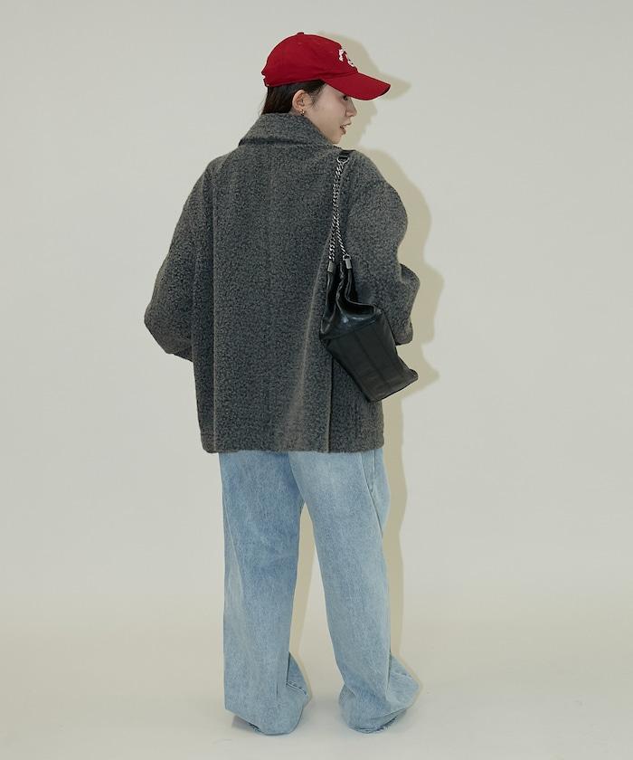 羊羔絨中長款外套