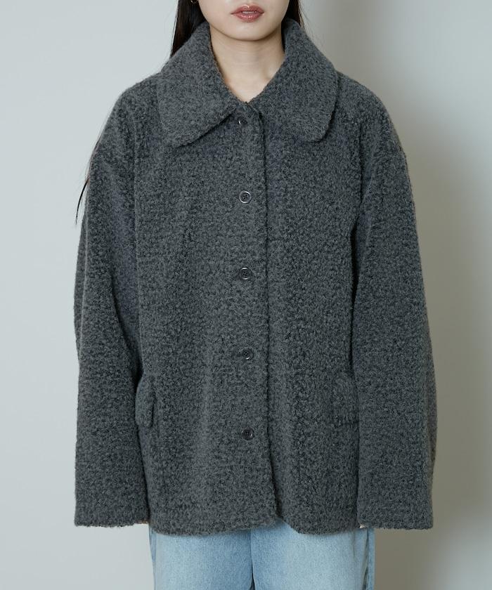 羊羔絨中長款外套