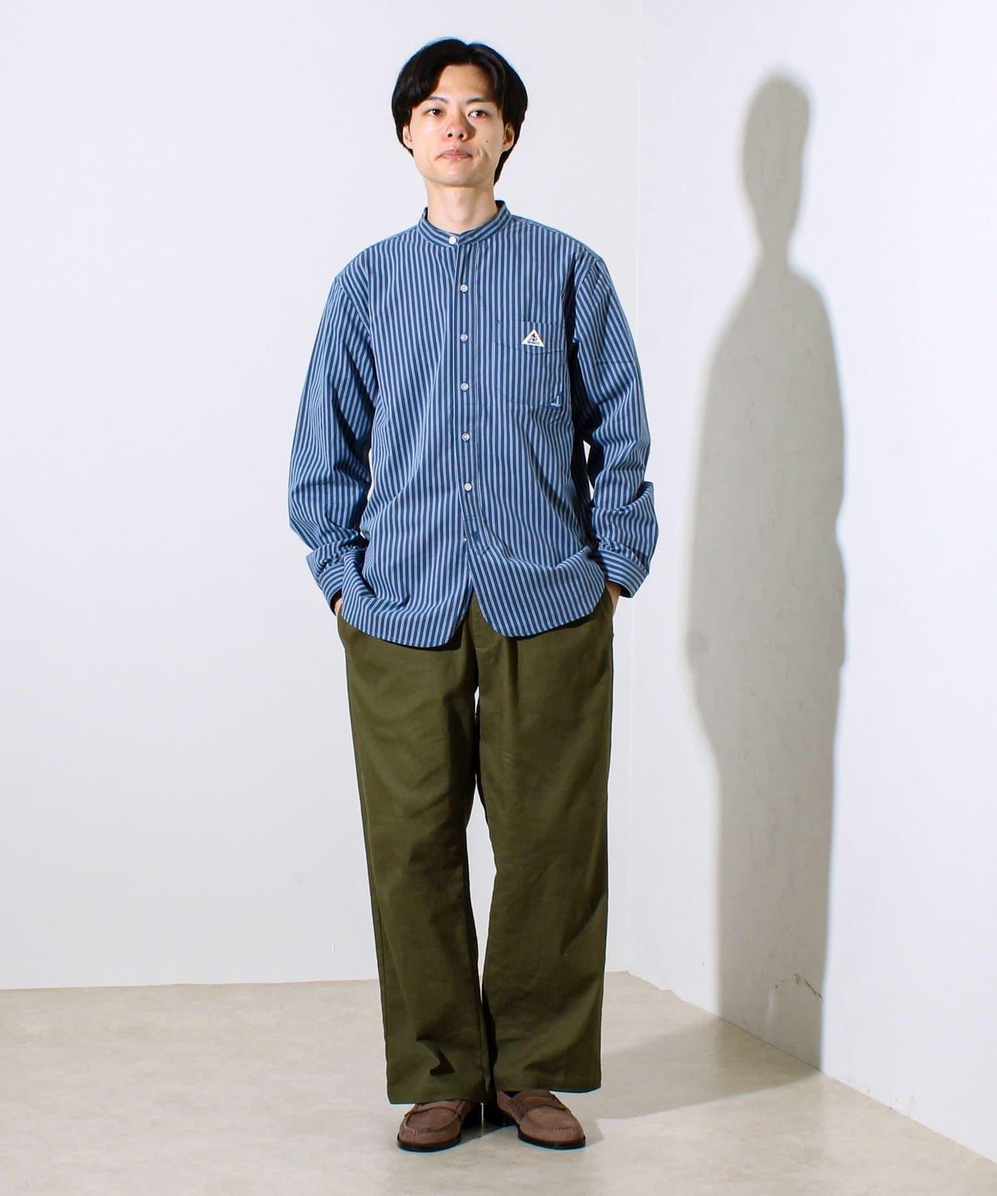 【GEVACO/ゲバコ】磨毛立領襯衫