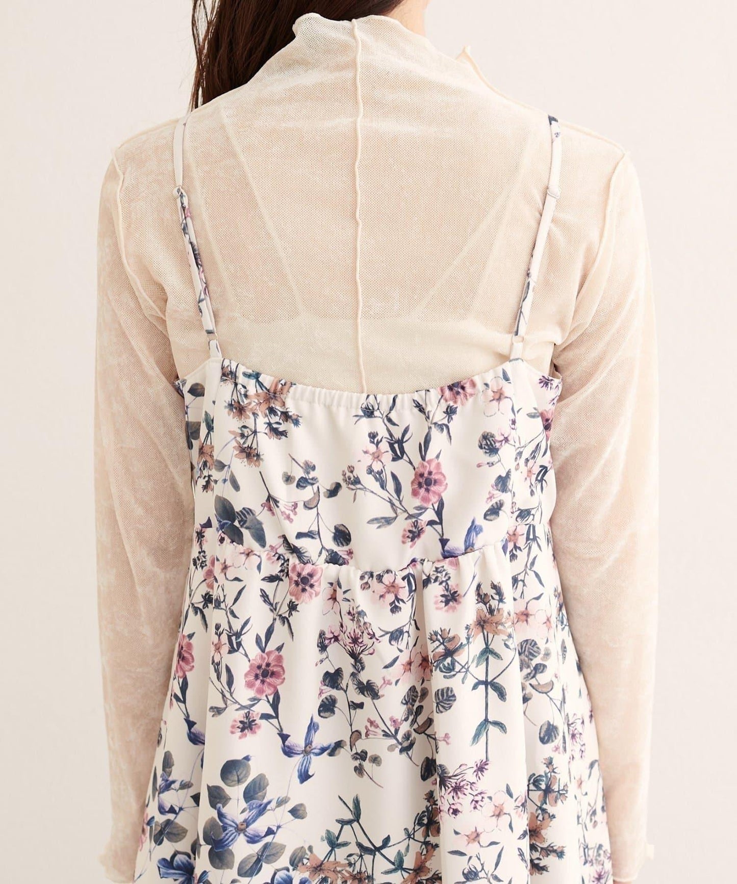 【natural couture】花卉圖案吊帶連衣裙