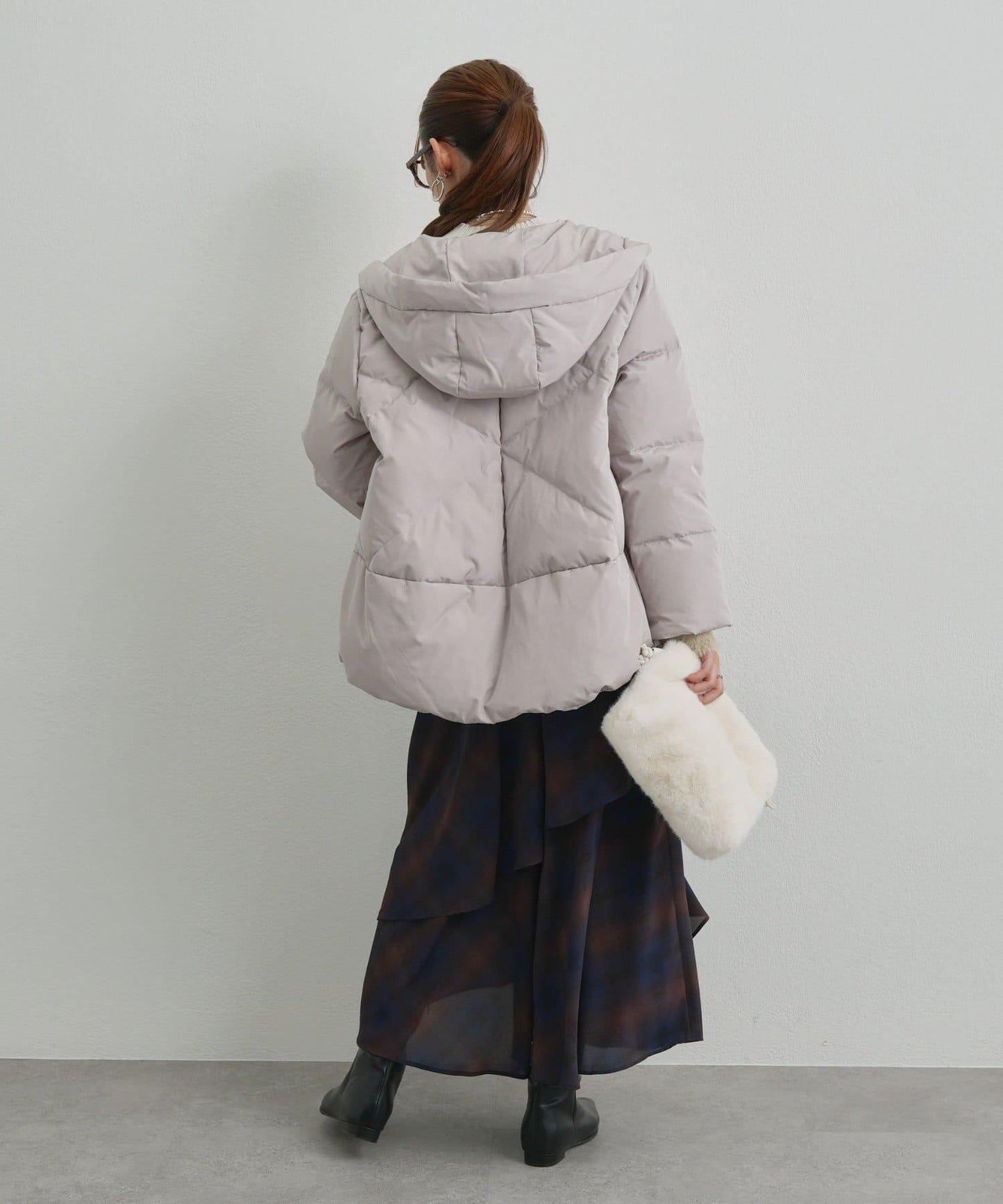 《ふんわり暖か》TENDER CLOTH連帽羽絨服