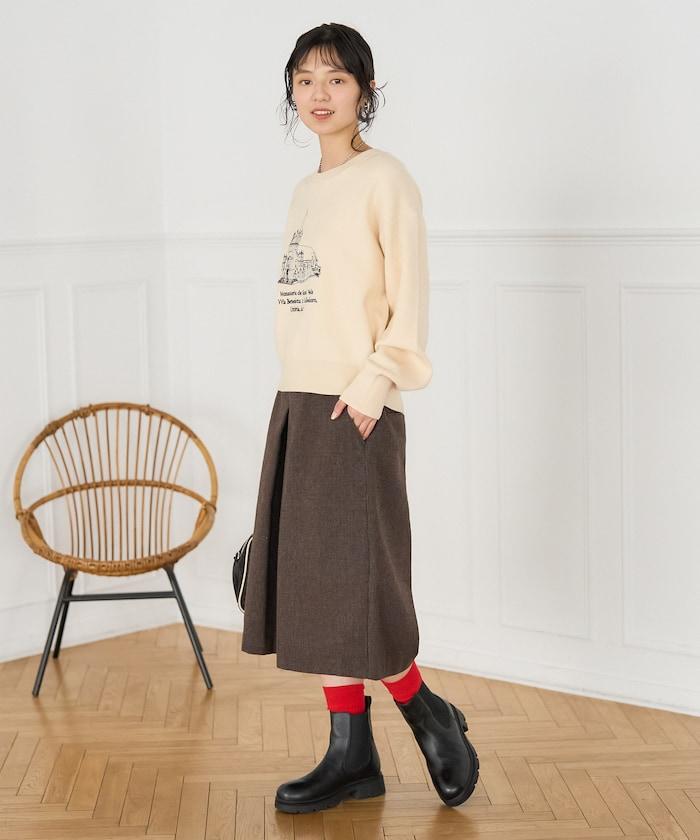 刺繡衛衣風針織衫