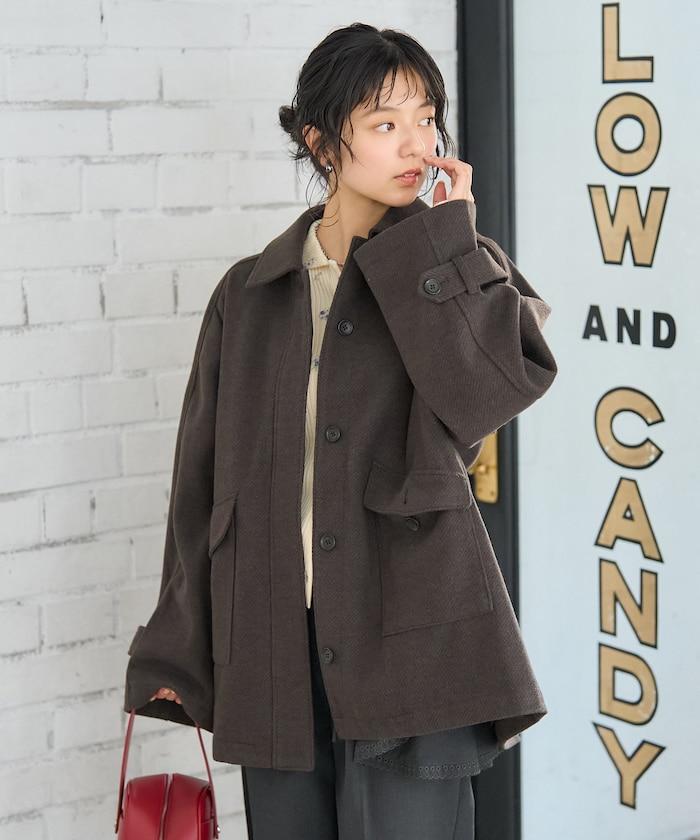 羊毛混紡襯衫夾克