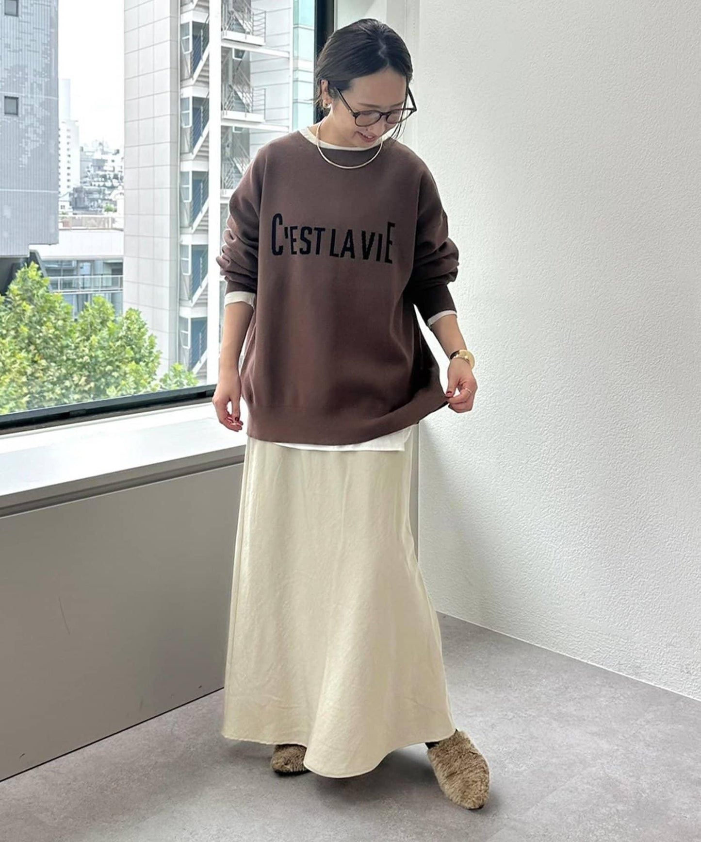 【網紅精選】柔軟斜紋半身裙