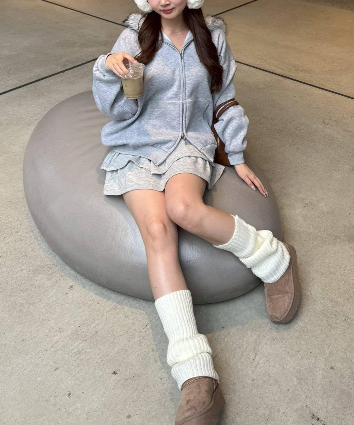 亮片閃耀毛絨連帽衫