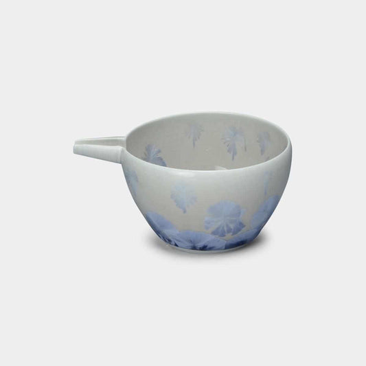 京燒清水燒 花結晶 銀藤 片口酒器 陶葊