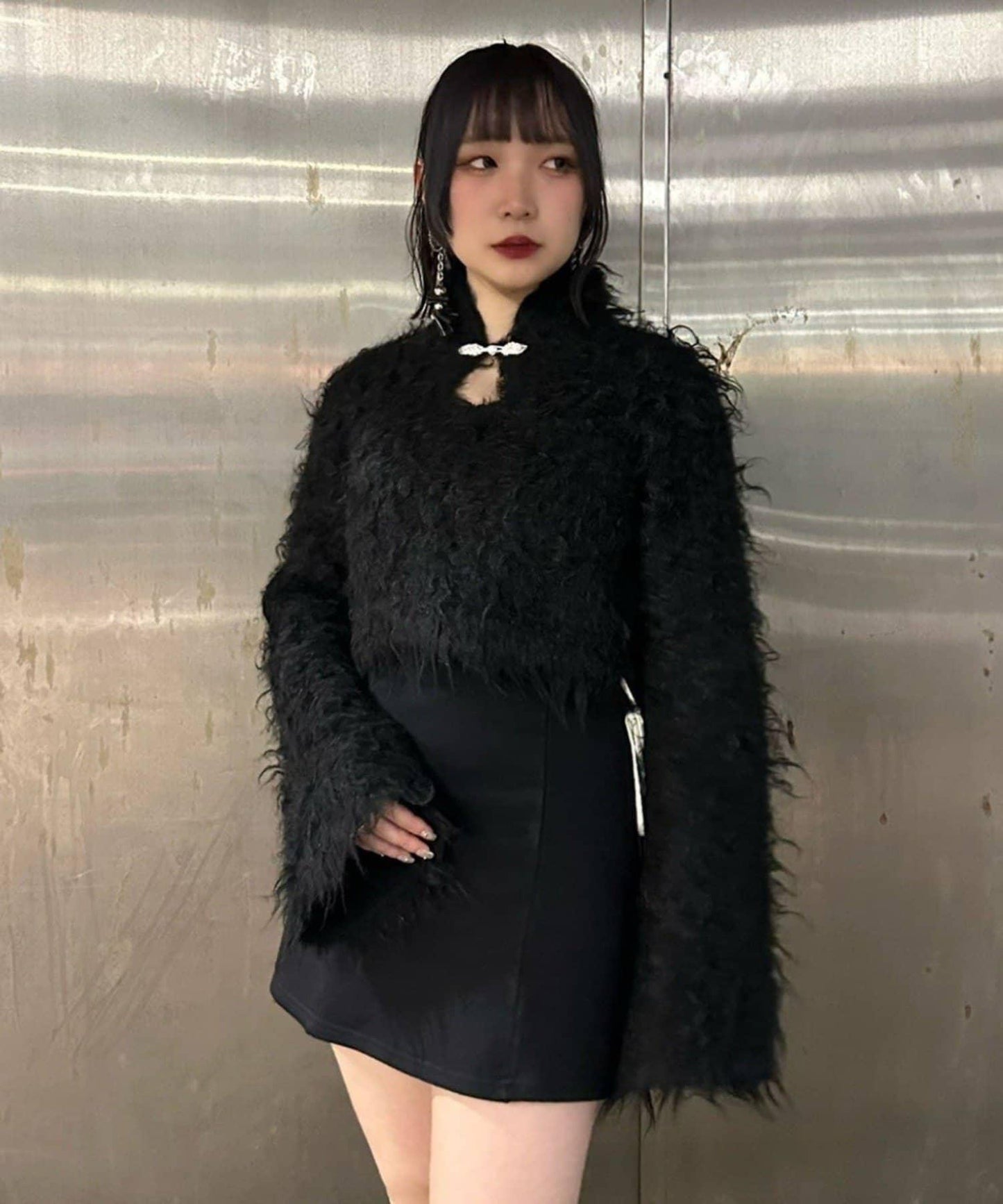 【Mavie..7】中式長毛針織衫