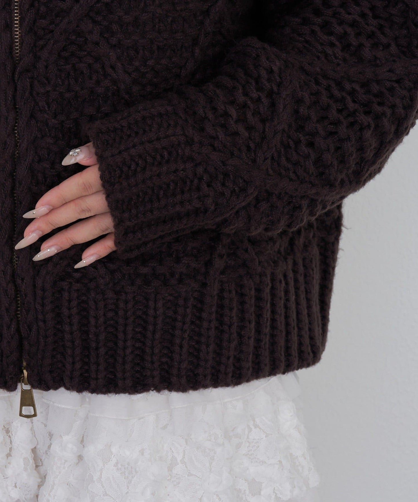 編織花紋針織夾克