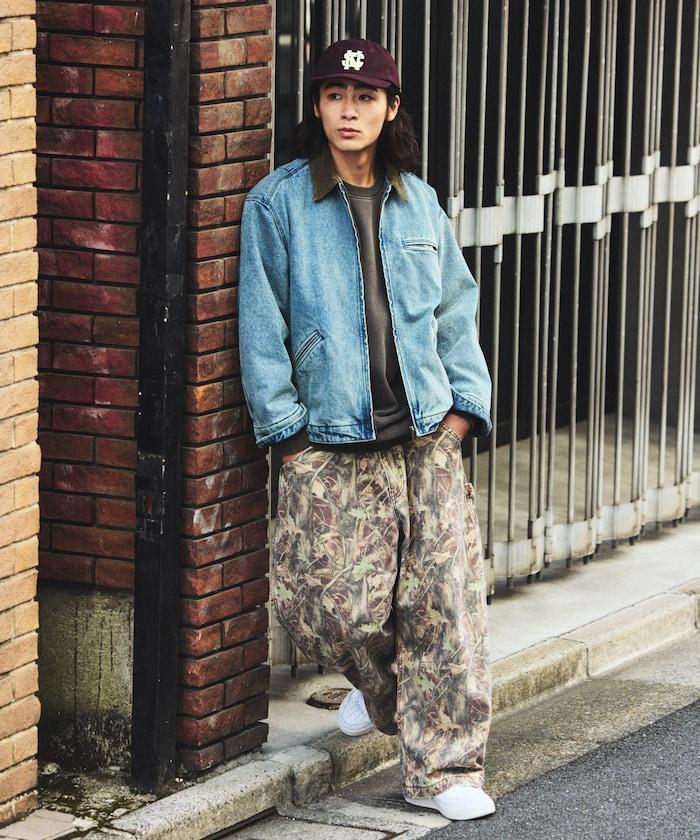 燈芯絨拼接工藝牛仔夾克