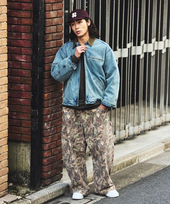 燈芯絨拼接工藝牛仔夾克