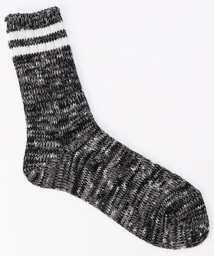 粗針織段染條紋襪(適合25.0-27.0cm)