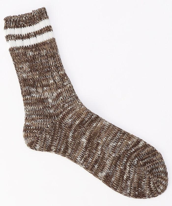 粗針織段染條紋襪(適合25.0-27.0cm)