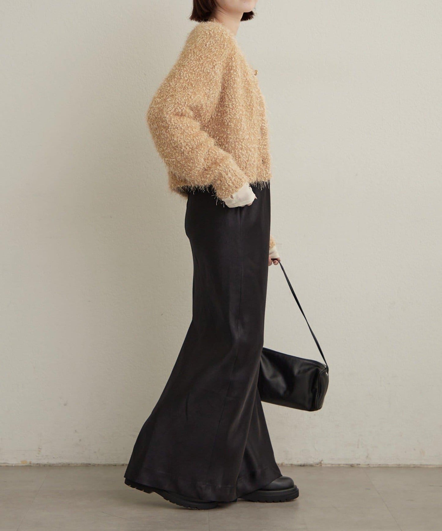 Omekashi 亮絲摩爾針織開衫