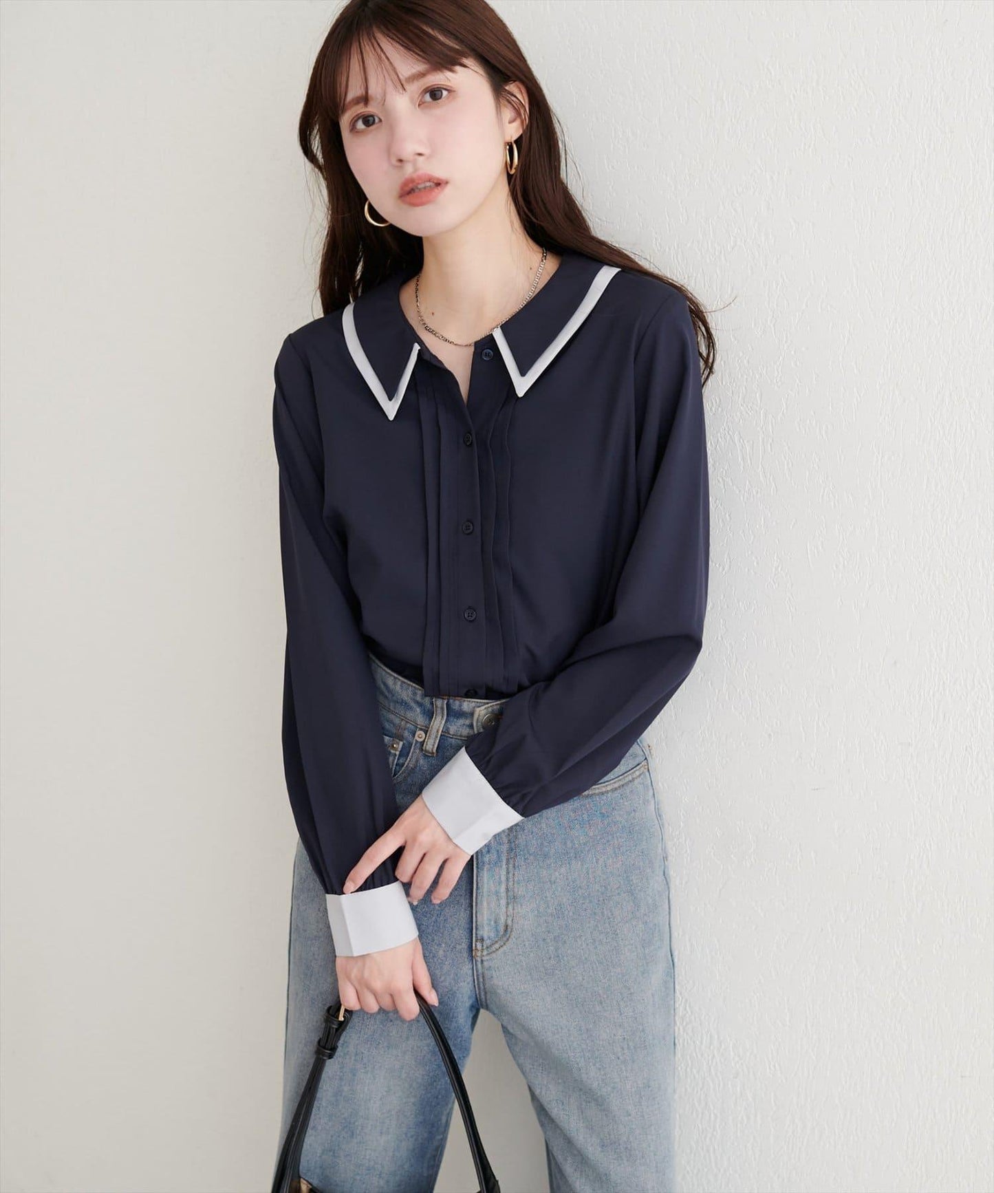雙色2件裝領口襯衫