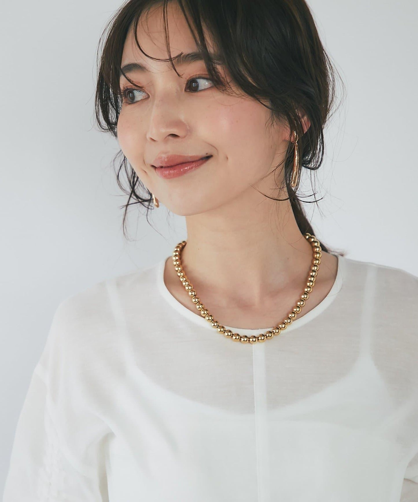 【訂購決定!】金屬球短款項鍊