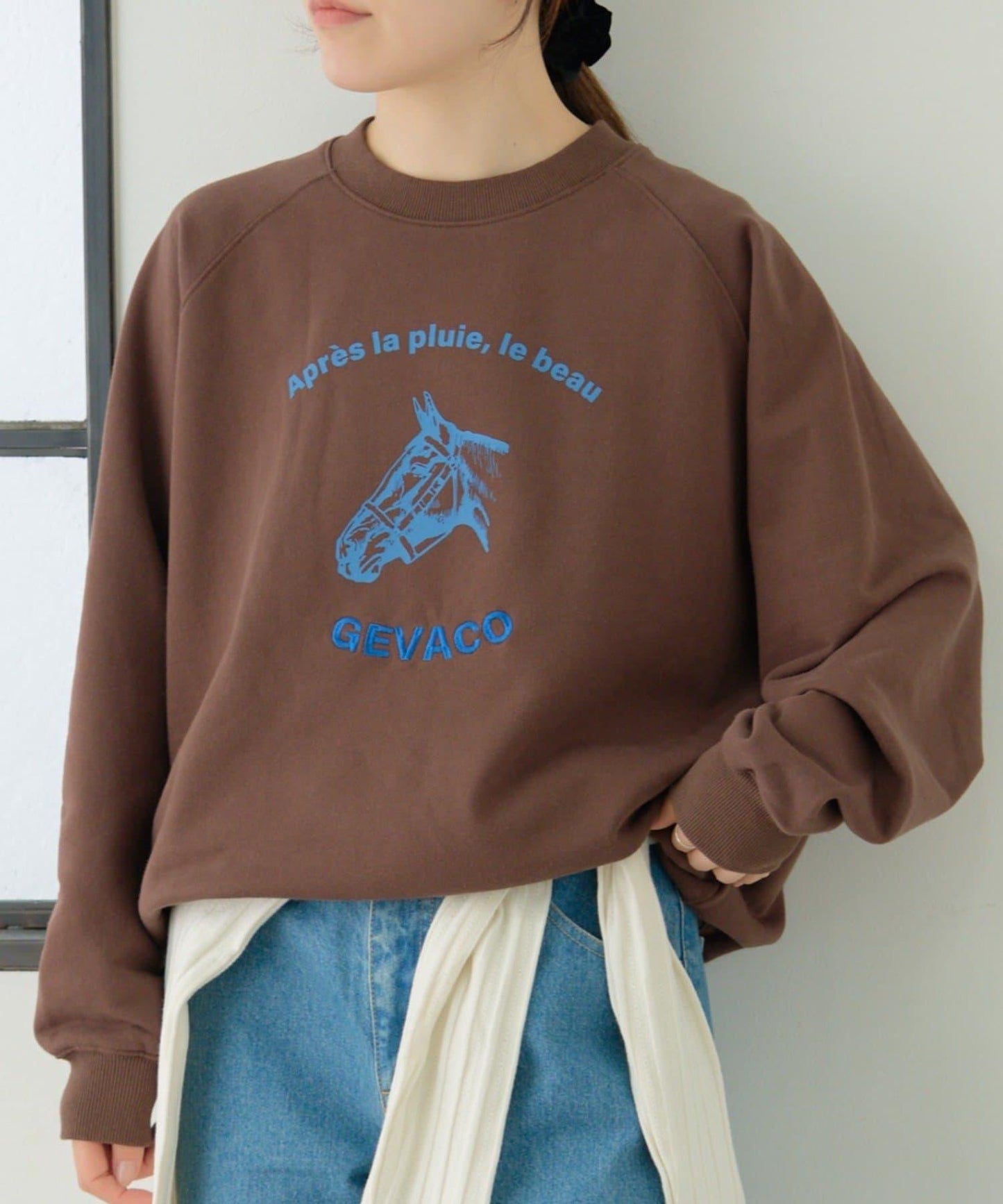 【GEVACO】加絨刺繡印花套頭衫
