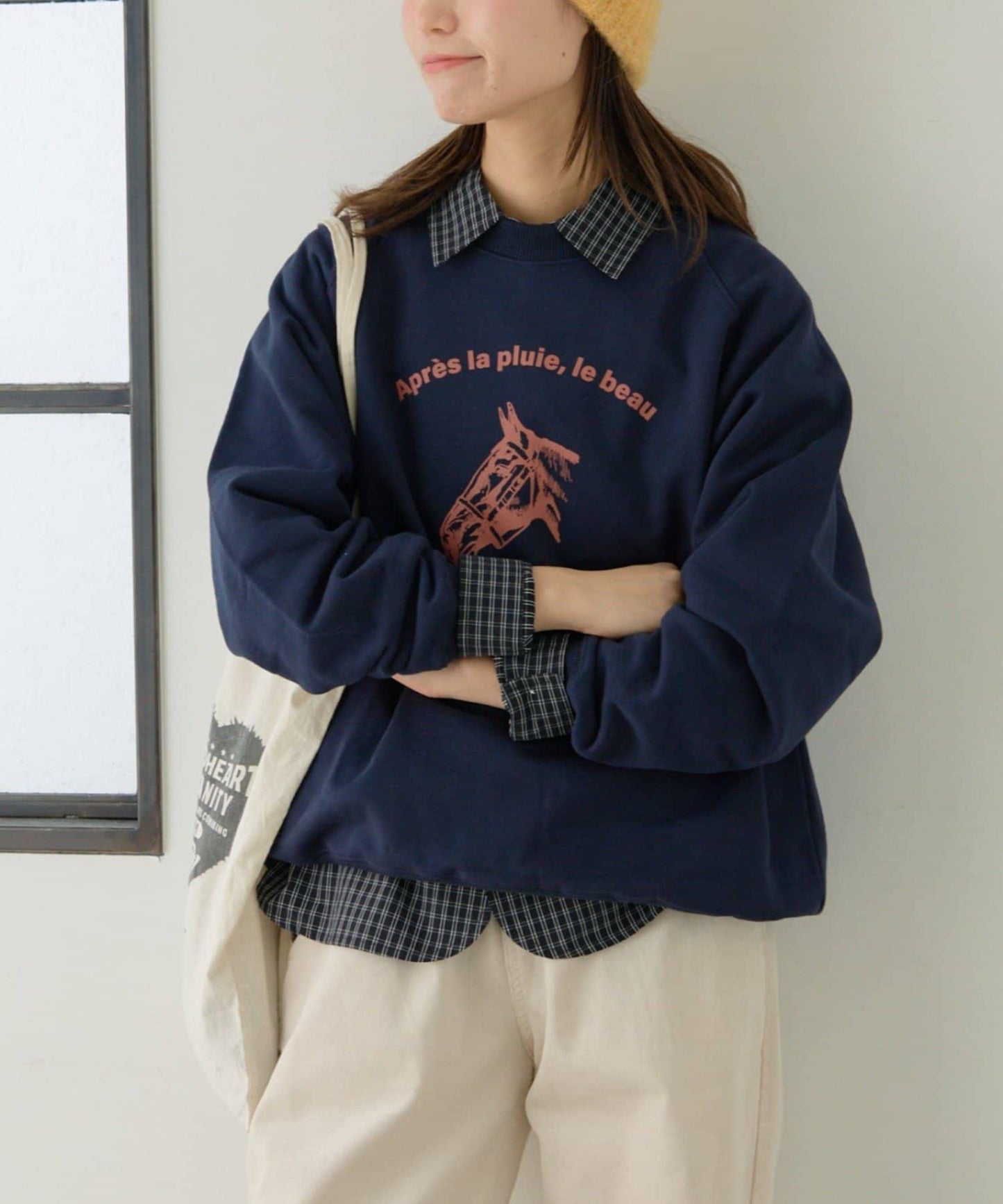 【GEVACO】加絨刺繡印花套頭衫