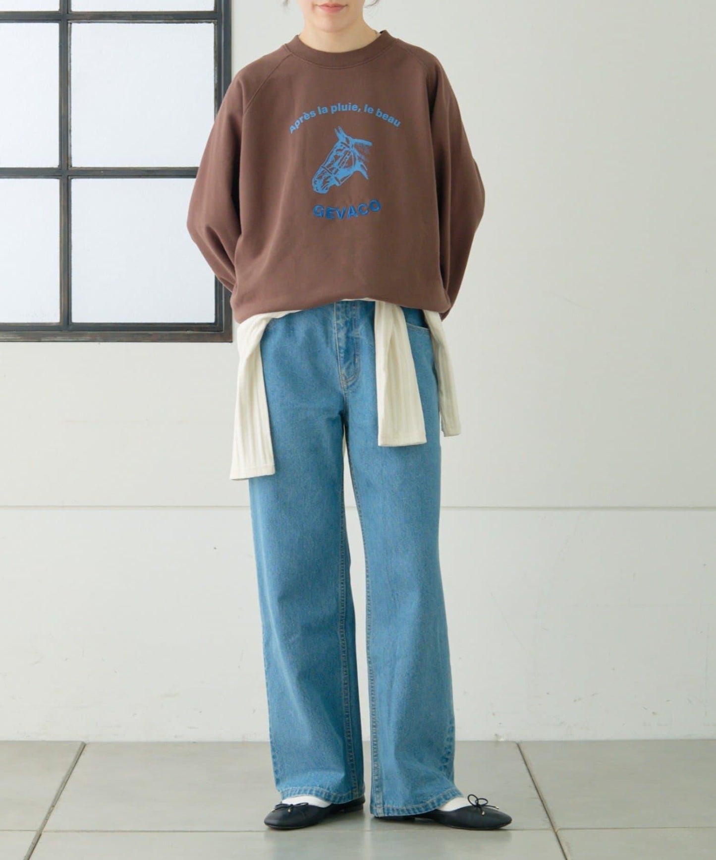 【GEVACO】加絨刺繡印花套頭衫