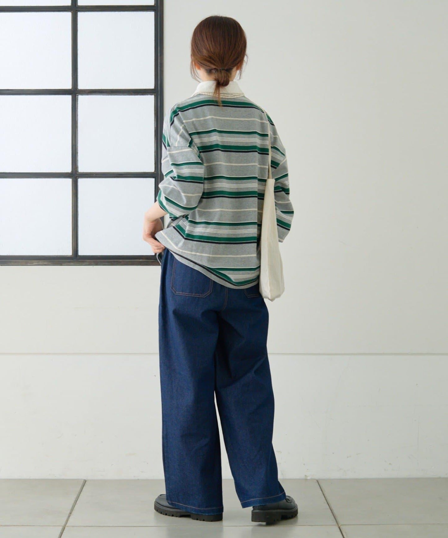 10盎司牛仔寬鬆休閒長褲