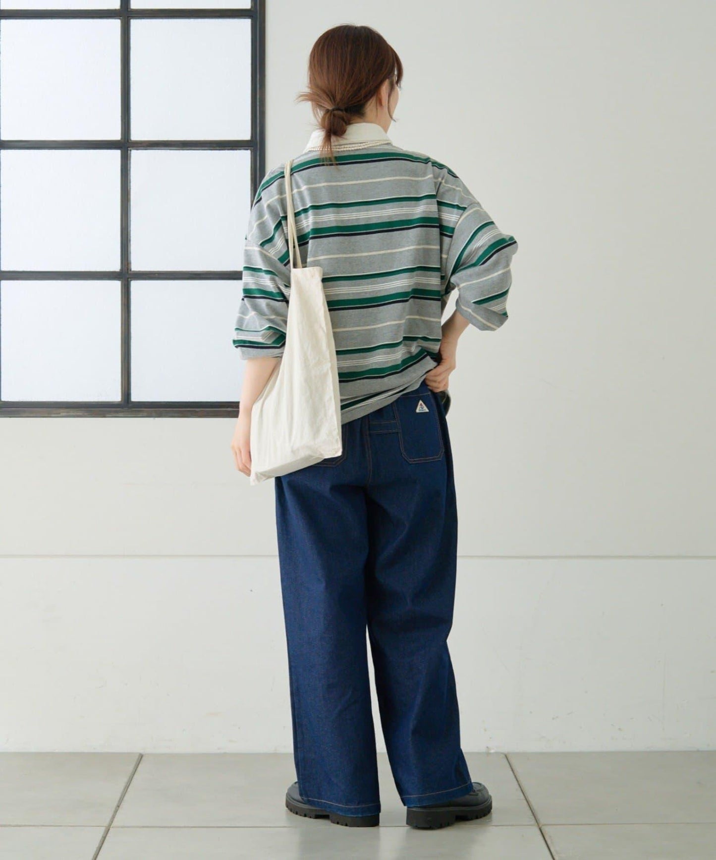 10盎司牛仔寬鬆休閒長褲