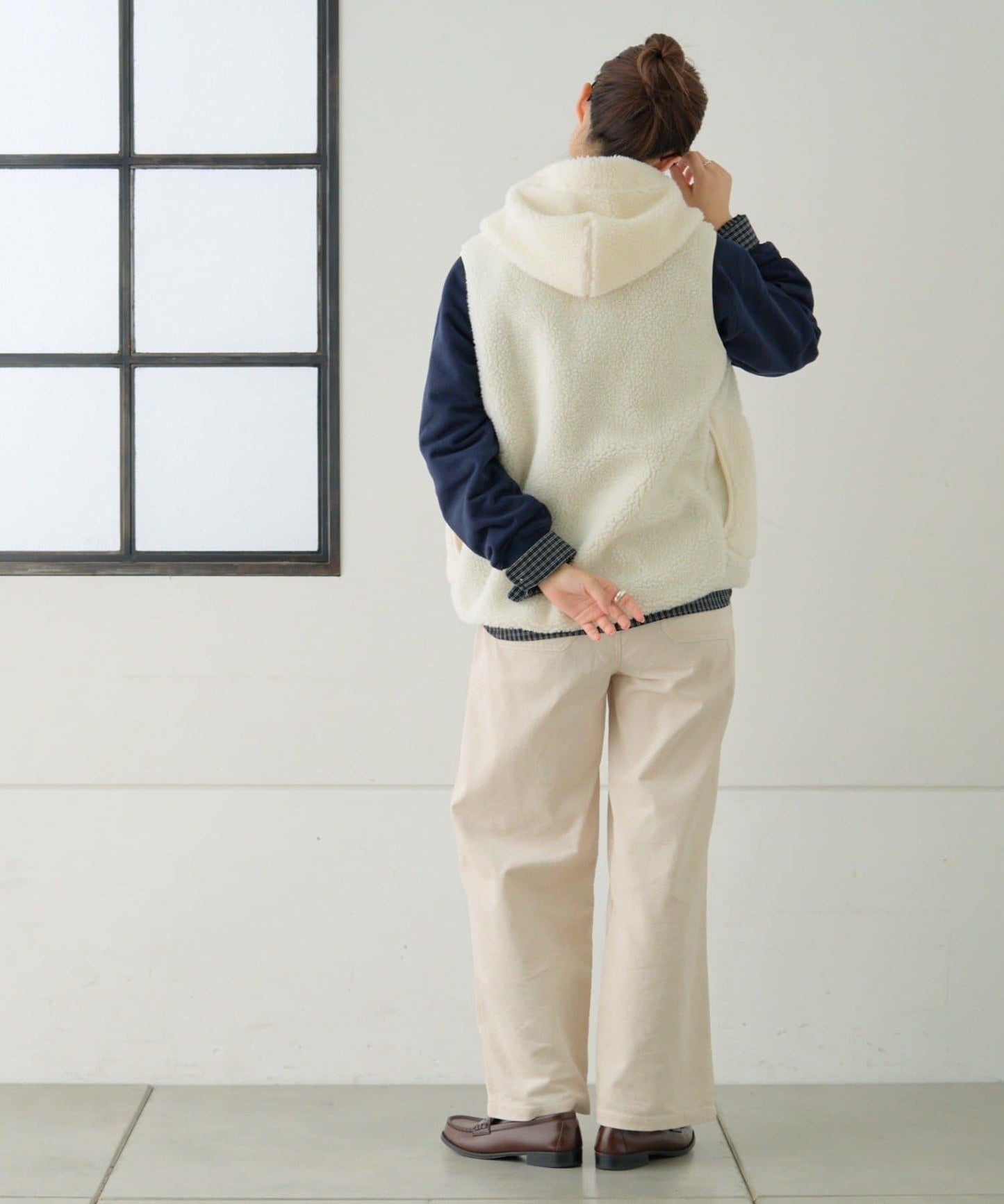 【GEVACO】羊羔絨抓絨連帽馬甲