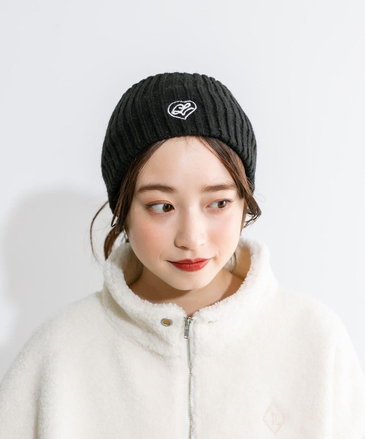 【OLIVE des OLIVE】愛心原創刺繡針織髮帶