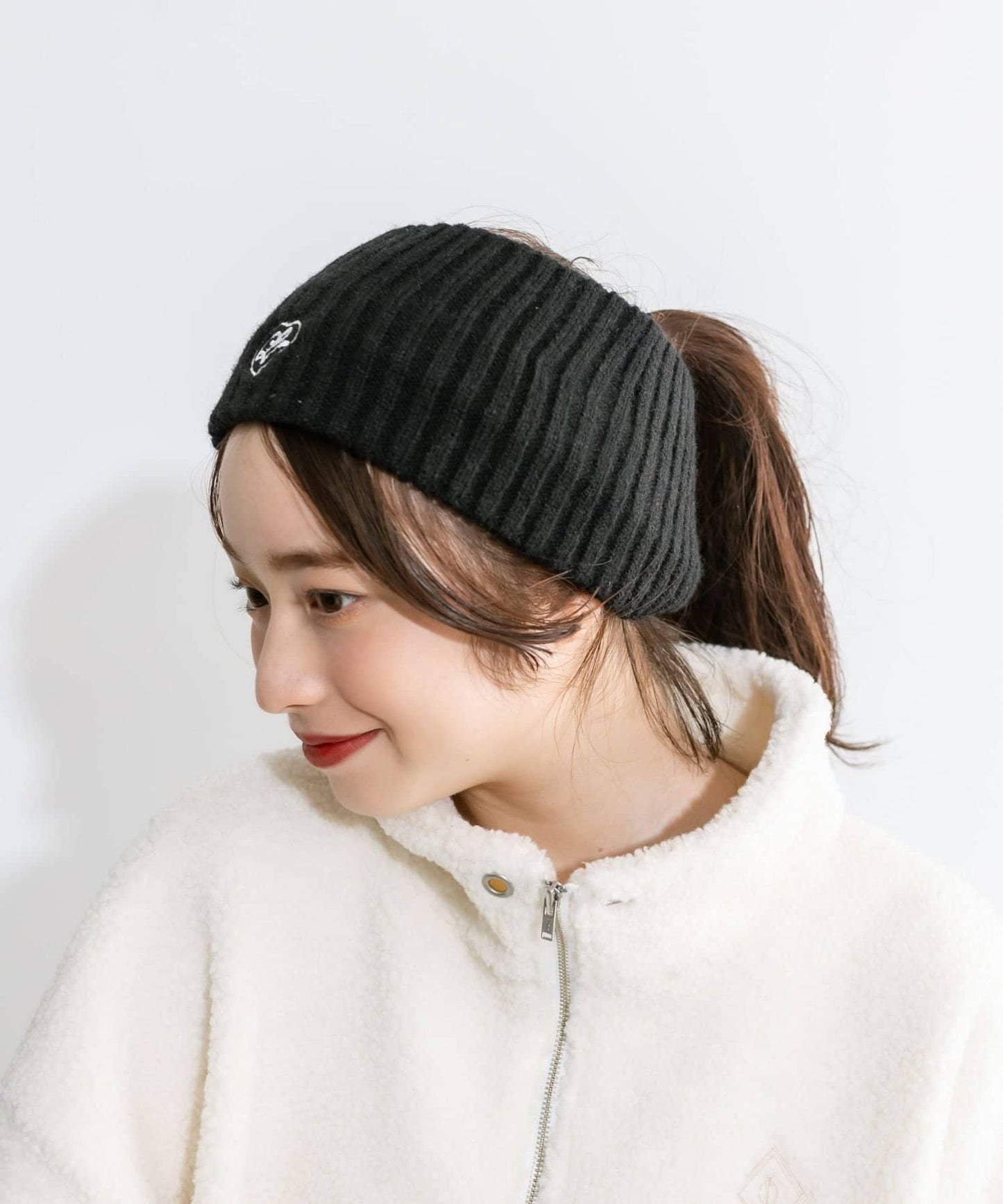 【OLIVE des OLIVE】愛心原創刺繡針織髮帶