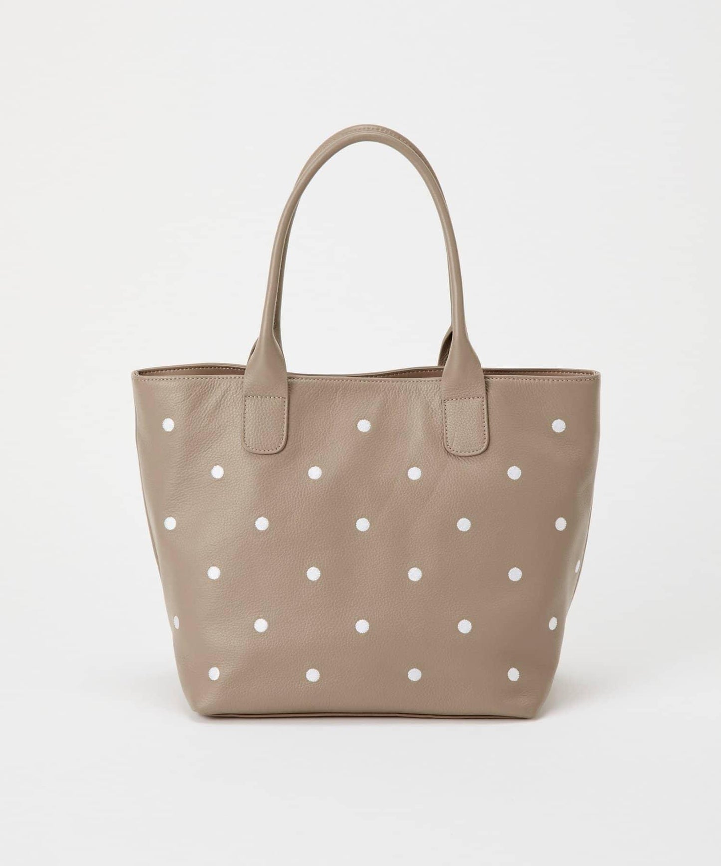 圓點刺繡手提包/大號