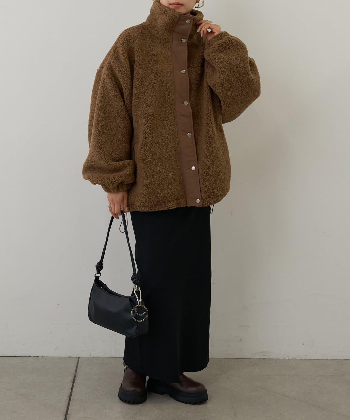 羊羔絨立領夾克
